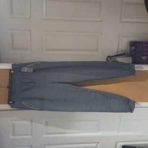 JOHN'SFASHION Men's Gray Zipper Pocket Sweatpants. Size XL